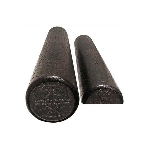 CanDo Black Composite Foam Roller, Round, 6" Dia. x 12"L, Case of 36
